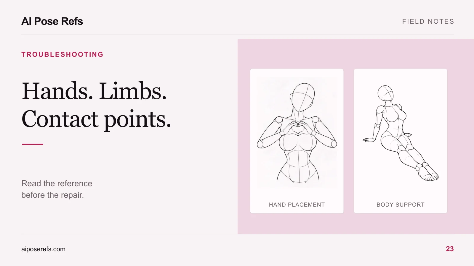 Fix awkward hands and limbs in AI pose reference workflows