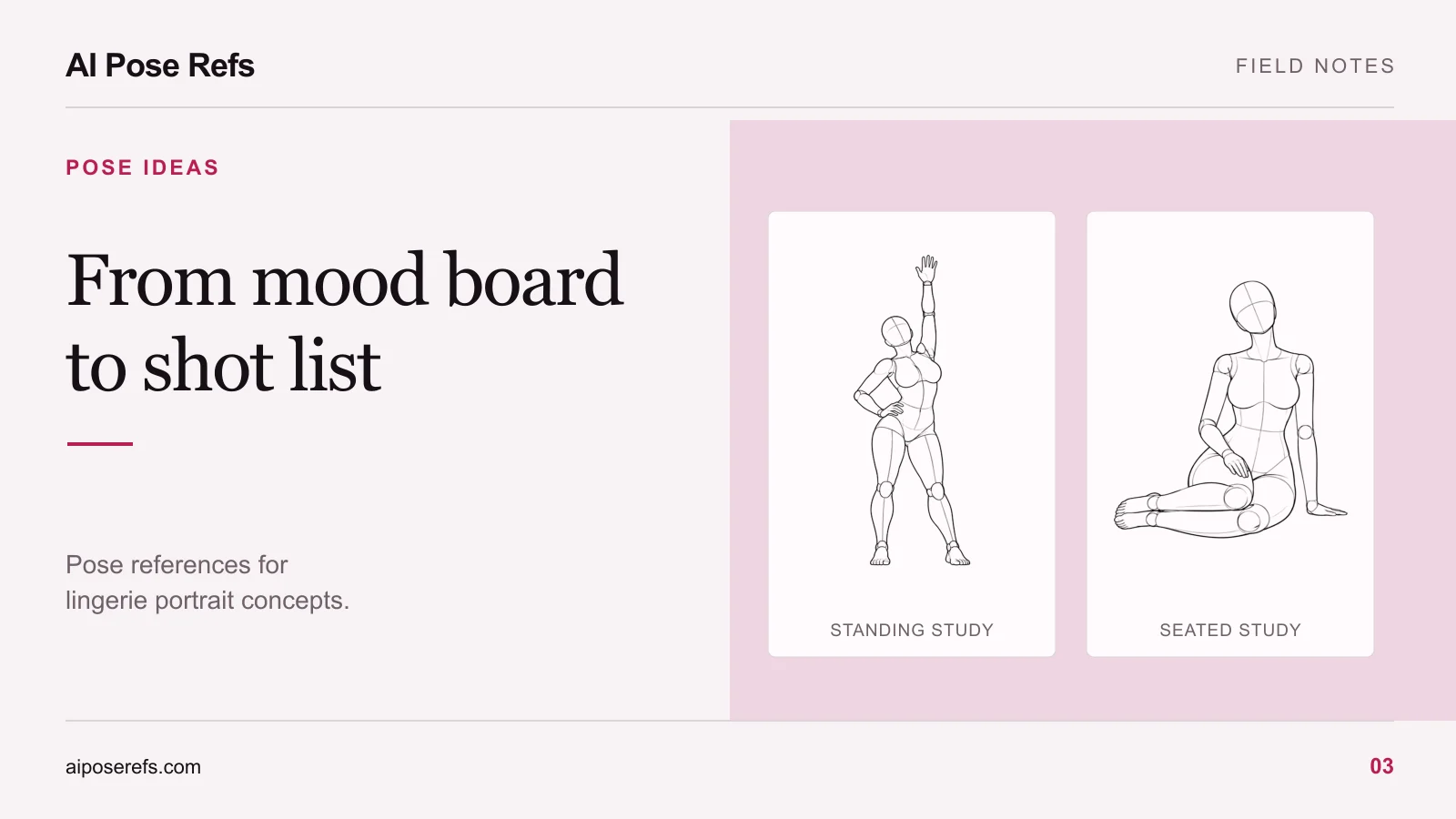 Lingerie photoshoot ideas: turn a mood board into an AI shot list
