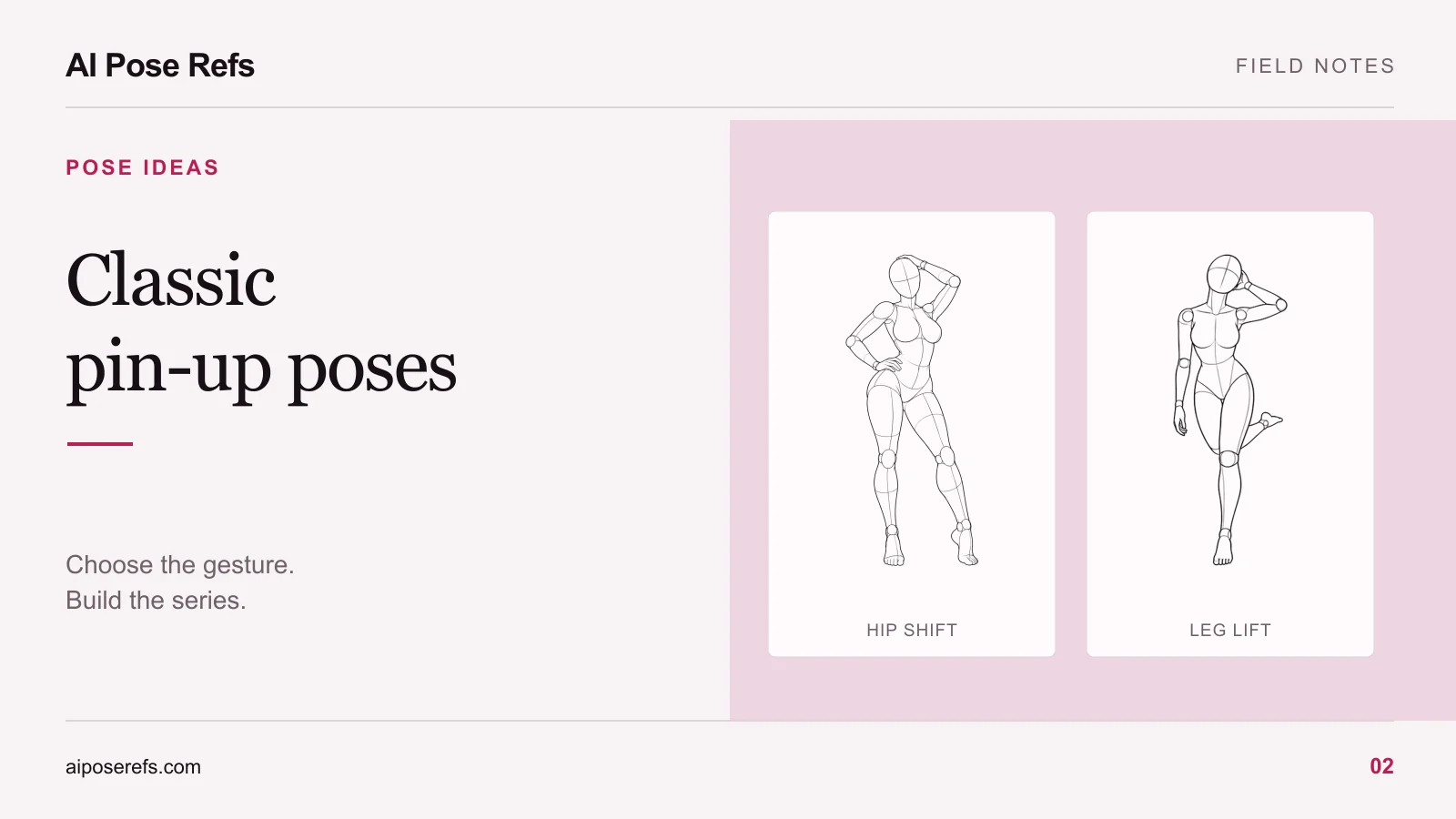 Pin up pose reference: build a classic portrait series