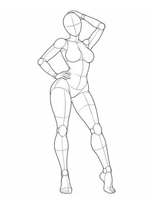 S-curve standing with a sideways hip shift