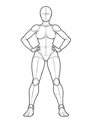 Wide stance with hands on hips