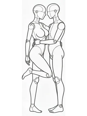 Facing partners with one knee lifted and held