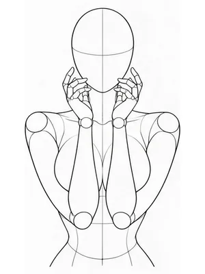 Upright forearms pressing inward