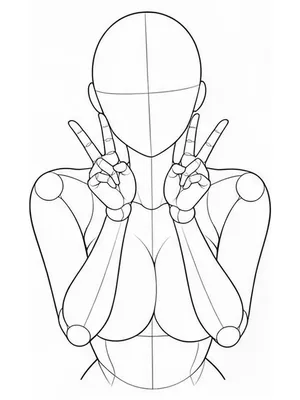 Double peace signs under the chin